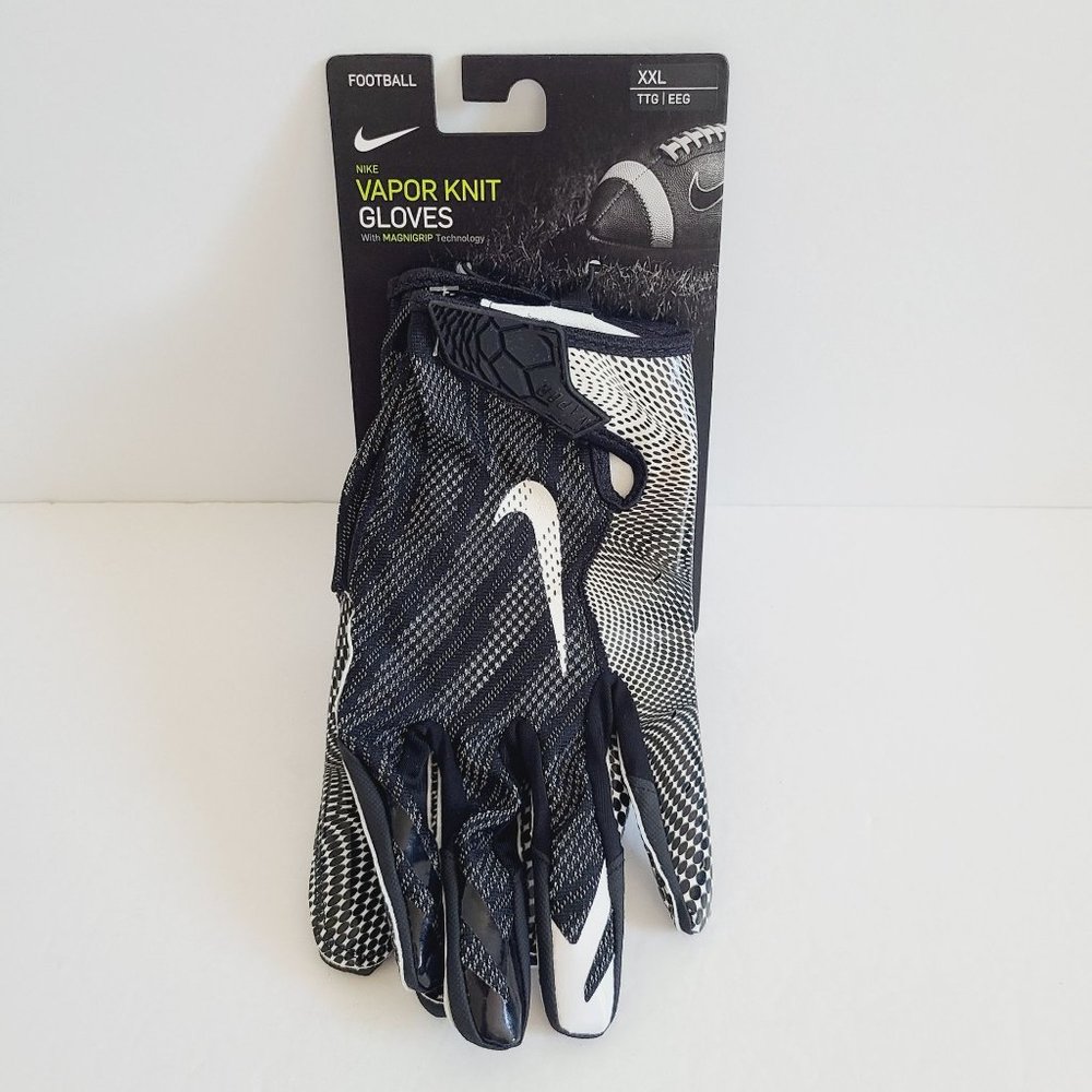 Nike Vapor Knit Receiver Football Gloves Magnigrip CJ9343-091 Size XXL Black